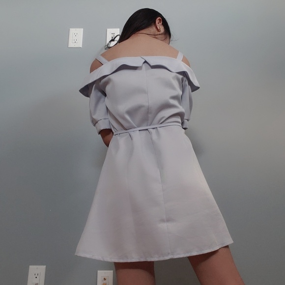 Lilac Off the Shoulder Dress - Picture 3 of 6